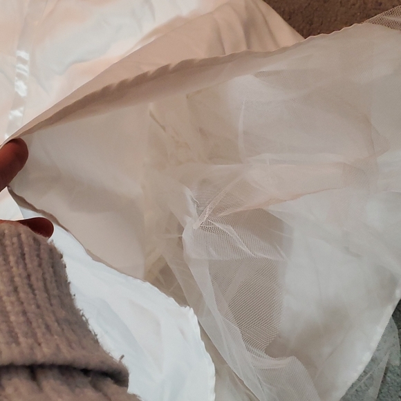 Tull lined New tagged vintage white babydoll Dress 7 - Picture 7 of 10